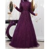 Yagmur purple evening dress