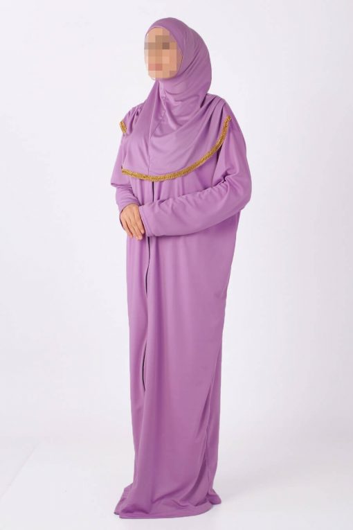 Lila zipped abaya
