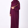 bright purple abaya