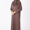 brown Shiny abaya