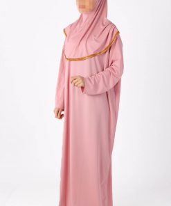 powder pink abaya