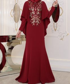 claret red-exclusive-dress