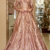 powder pink sequin gown