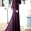 purple lace abaya