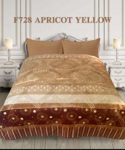1 ply Super-Soft Mink Blanket Apricot yellow [F728queen]