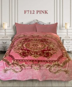 1 ply Super-Soft Mink Blanket Pink [F712queen]